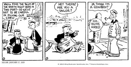 Popeye, una historieta muy distinta a su versión televisiva
