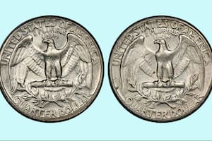 Por el estado de conservación y la doble impresión en su anverso, esta moneda de 25 centavos de dólar está valuada en más de medio millón de dólares