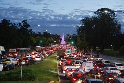 Por el incidente, cerraron el tránsito en Figueroa Alcorta, a metros de avenida Dorrego