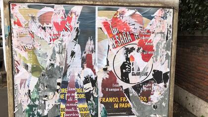 Por la tarde, los afiches ya habían sido removidos