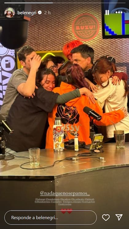 Por lo que dio a conocer, todo el equipo la apoyó desde el primer momento (Instagram: @belenegri)