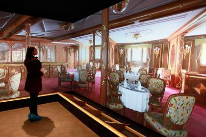 Por medio de imágenes 3D los visitantes se sienten en el interior del transatlántico