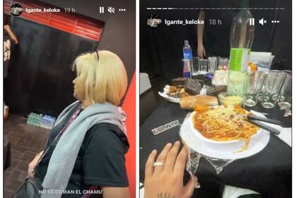 Por medio de sus historias de Instagram, mostró cómo es su camarín en la previa al show que brindó en Newell's