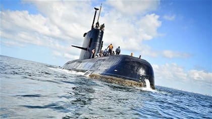 El submarino ARA San Juan, que se hundió el 15 de noviembre de 2017, a 907 metros de profundidad, a la altura del golfo San Jorge