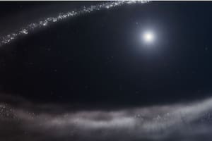 Por primera vez, investigadores confirmaron la presencia de hielo de agua cristalina en un disco de escombros polvorientos que orbita una estrella (Foto: Gentileza NASA)