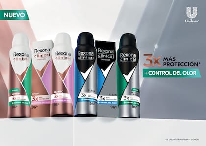 Por primera vez, la ciencia asegura que la tecnología Clinical está disponible en todos los formatos. El mismo micro escudo innovador, en crema, en aerosol, para hombre y para mujer, que te mantienen fresco y seco, sin importar lo que suceda.