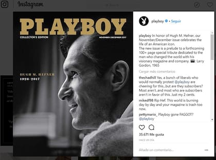 Por primera vez un hombre solo en la portada de Playboy