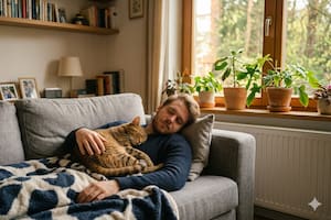 Por qué tu gato quiere dormir arriba tuyo