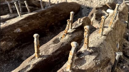 Por su características, los restos podría ser de San Antonio un barco que naufragó en 1856