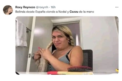 Por supuesto Belinda fue un tema a relucir en los memes de Nodal y Cazzu