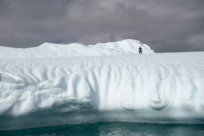 Por tratarse de un área protegida, debían elegir para el gran salto un iceberg que estuviera a la deriva