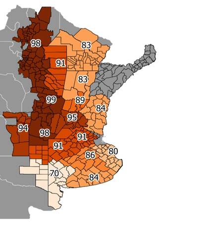 Porcentaje de adopción de la siembra directa