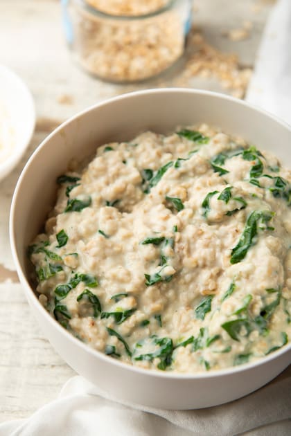 Porridge de espinacas.