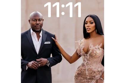 Porsha Williams, de Real Housewives of Atlanta, posa con su esposo Simon Guobadia