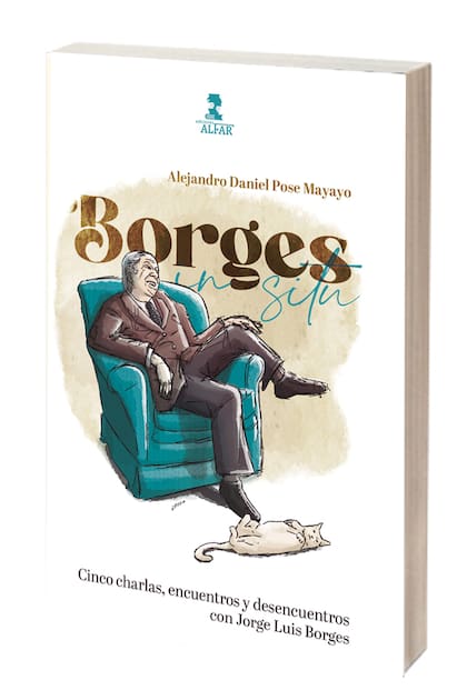 Portada de "Borges in situ", de Alejandro Daniel Pose Mayayo, publicado por Ediciones Alfar