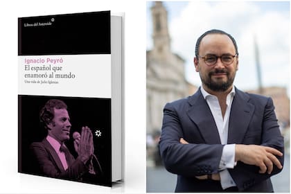Portada de la actual edición de "El español que enamoró al mundo" y de su autor, Ignacio Peyró