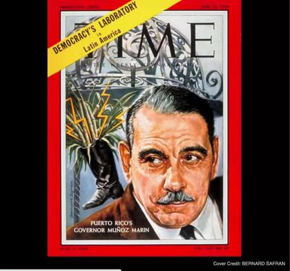 Portada de la revista Time de 1958 que muestra al exgobernador de Puerto Rico, Luis Muñoz Marín.