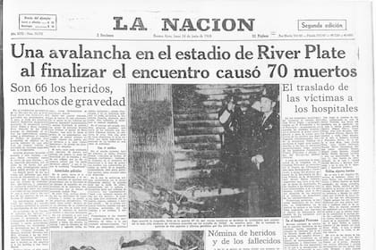 Portada del diario LA NACION del día siguiente a la tragedia.