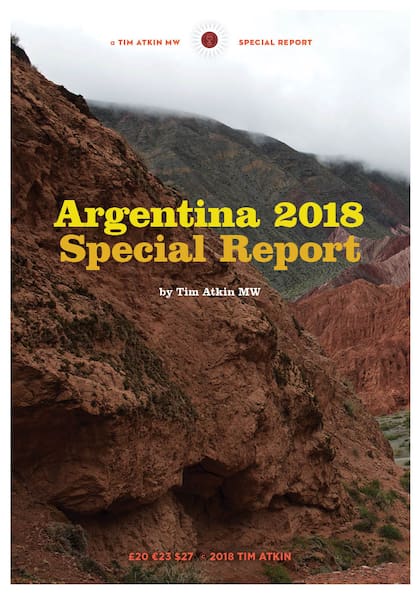 Portada del reporte 2018 sobre vino argentino de Tim Atkin