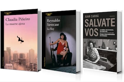 Portadas de los tres libros finalistas