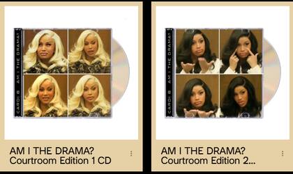 Portadas del nuevo disco de Cardi B, llamado Am I the drama? (linktr.ee/cardib)