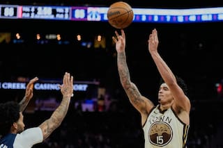 Porzingis y Santos brillan en triunfo de Warriors 131-126 sobre Wizards