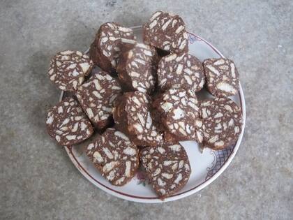 Post-heladera o freezer, cortaditos en rodajas de 1 cm de ancho aprox, ¡quedan así!