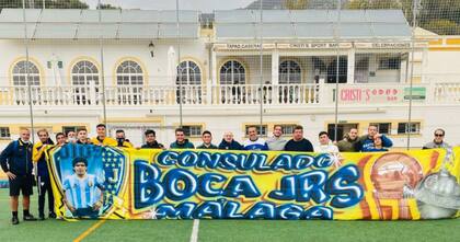 Postal del Consulado de Boca en Málaga
