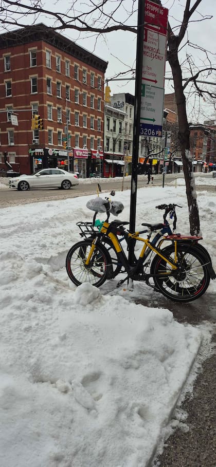 Postales de la nevada en las calles de Nueva York