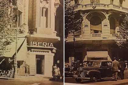 Postales del los cafés Iberia y Español, "búnkers" porteños de republicanos y nacionales, respectivamente, durante el desarrollo de la Guerra Civil Española