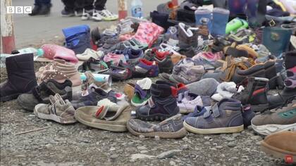 Postales en la frontera de Ucrania y Polonia (Captura de video)