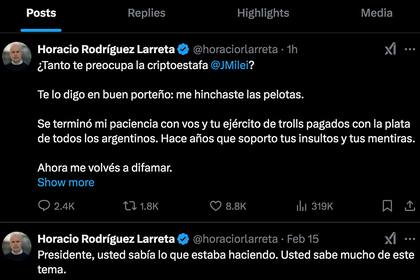 Posteo de Horacio Rodríguez Larreta contra el Presidente: "Me hinchaste las pelotas"