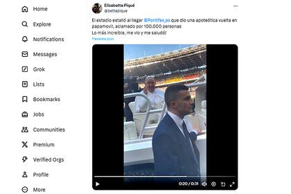 Posteo de la corresponsal de LA NACION desde su gira junto al papa Francisco