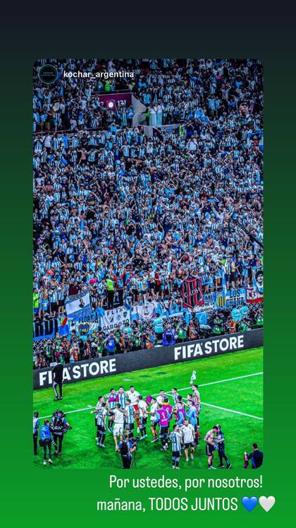 Posteo de Rodrigo De Paul en aliento a la selección argentina