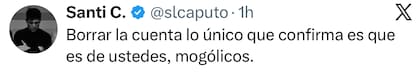 Posteo de Santiago Caputo