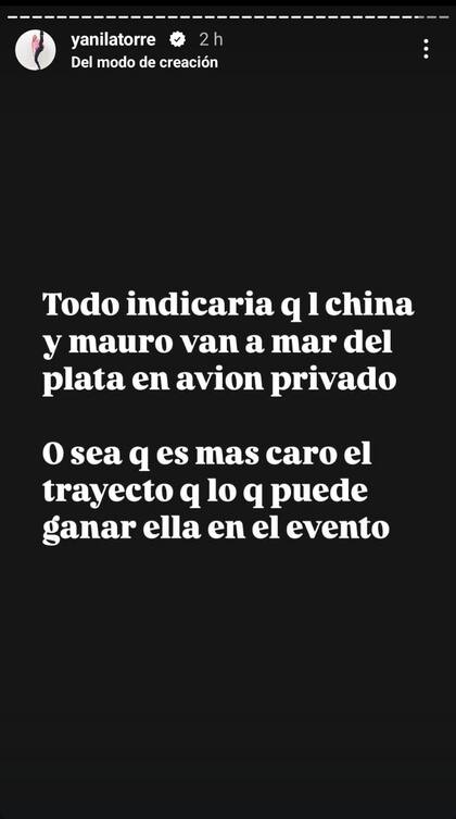 Posteo de Yanina Latorre