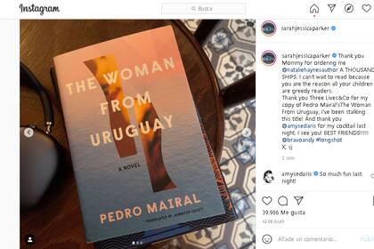 Posteo en Instagram de Sarah Jessica Parker sobre el libro de Mairal