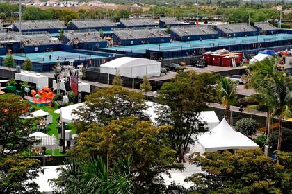 Las canchas de entrenamiento en el Hard Rock Stadium