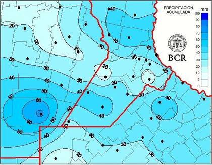 Precipitaciones en la región núcleo