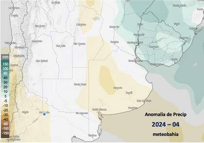 Precipitaciones para abril