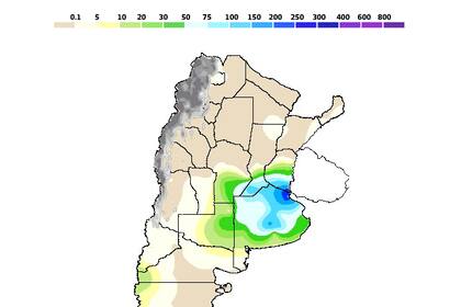 Precipitaciones registradas entre el 10 y el 13 de marzo