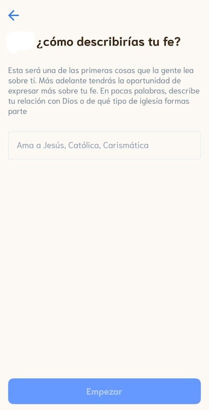 Pregunta inicial en la aplicación de citas Salt
(Foto: captura de pantalla)