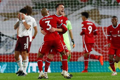 Diogo Jota entró en los últimos 10 minutos y debutó en Liverpool con un gol en 3-1 a Arsenal