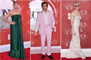 Glamour y mucho amor en la alfombra roja de los premios Tony