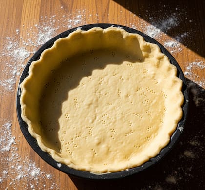 Prepará la tapa de tarta con harina de arroz, puré de papa o harina de mandioca