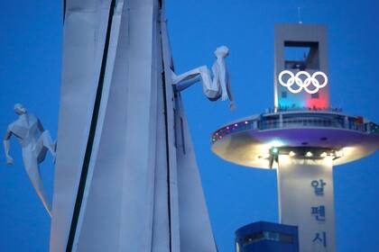 Los anillos olímpicos se ven por todas partes en Pyeongchang 