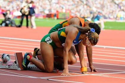 Preparada y atenta al disparo de inicio.