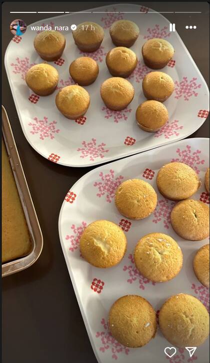 Prepararon juntas unos moffins (Instagram: @wanda_nara)