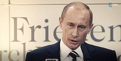 Presencia del presidente Vladimir Putin durante una edición de la Conferencia de Seguridad de Berlín años atrás