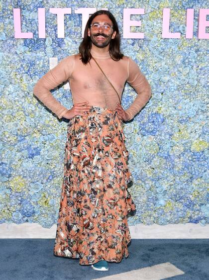 Presente. Jonathan Van Ness, conocido por su trabajo en el programa Queer eye de Netflix, tampoco se perdió el evento